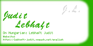 judit lebhaft business card
